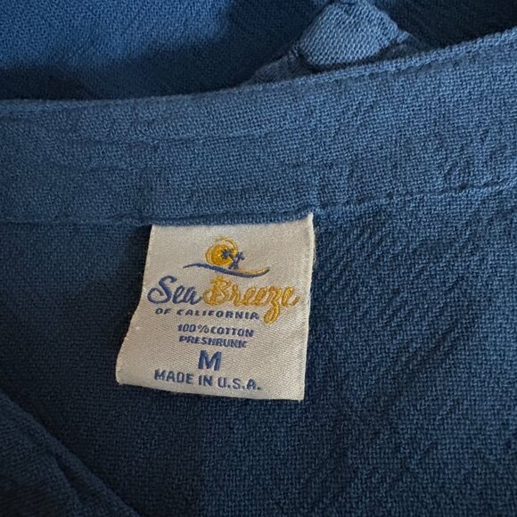 Sea Breeze Cotton Top Womens Size Medium Ladder Sleeve V-Neck Casual Relaxed - Picture 6 of 9